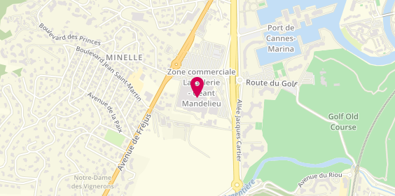 Plan de Centre de Beaute Yves Rocher, avenue de Fréjus Centre Commercial Geant, 06210 Mandelieu-la-Napoule