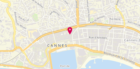 Plan de Institut de Beaute Yves Rocher, 6 Rue Meynadier, 06400 Cannes