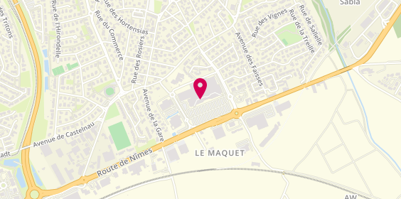 Plan de Marionnaud-Parfumerie, Route Nationale 13 C. Commercial Carrefour, 34920 Le Crès