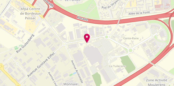 Plan de Centre de Beaute Yves Rocher, 1 avenue Gustave Eiffel, 33600 Pessac
