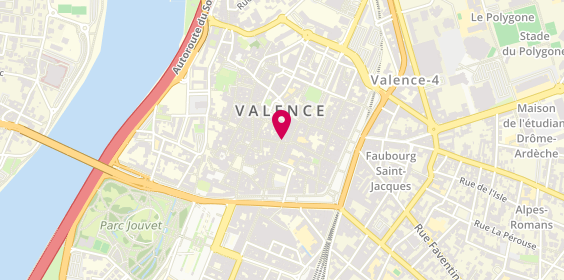 Plan de Centre de Beaute Yves Rocher, 21 Rue Emile Augier, 26000 Valence