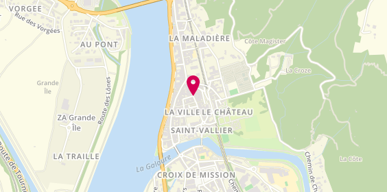Plan de Institut de Beauté Centre Esthétique Myr, 40 Rue de Verdun, 26240 Saint-Vallier