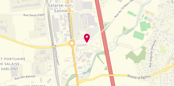 Plan de Centre de Beaute Yves Rocher, 165 Route Nationale 7, 38150 Salaise-sur-Sanne