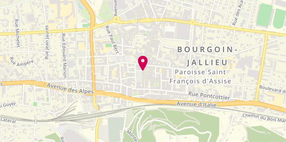 Plan de Centre de Beaute Yves Rocher, 7 Rue de la Liberté, 38300 Bourgoin-Jallieu