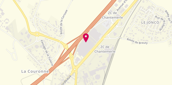 Plan de Yves Rocher, 121 Route de Bordeaux
Centre Commercial Auchan, 16400 La Couronne