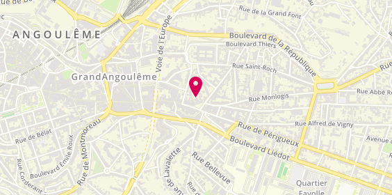 Plan de BERGERAT Sandrine, 65 Rue Boissières, 16000 Angoulême