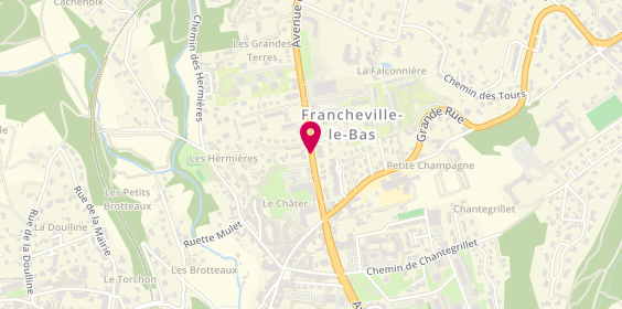 Plan de Centre Commercial Carrefour Francheville, avenue du Chater, 69340 Francheville