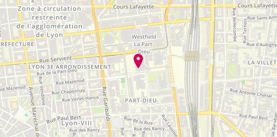 Plan de Yves Rocher, Centre Commercial Part Dieu Niveau 0 17 Rue Doct Bouchut, 69003 Lyon