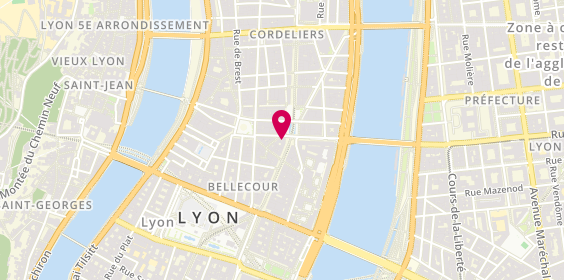 Plan de Centre de Beaute Yves Rocher, 48 Rue de la République, 69002 Lyon