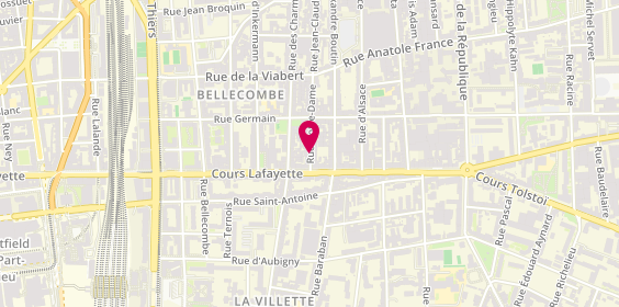 Plan de Lotus Vert, 36 Rue Notre Dame, 69006 Lyon