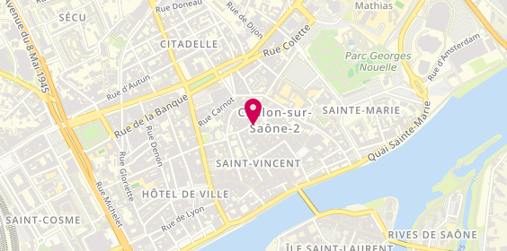Plan de Centre de Beaute Yves Rocher, 52 - 54 Grande Rue, 71100 Chalon-sur-Saône