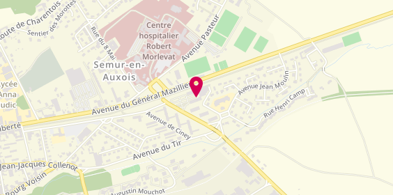 Plan de Institut de beauté l'Évidence, Spa, Parfumerie, Centre Commercial Champlon, 21140 Semur-en-Auxois