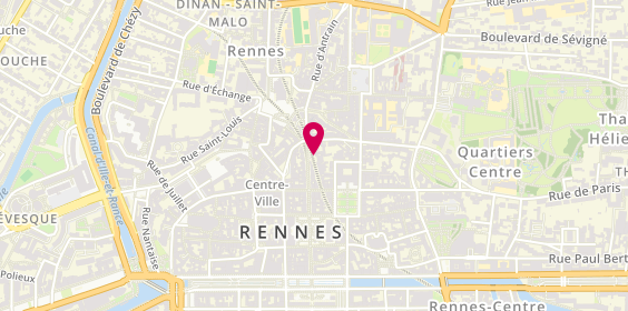 Plan de Centre de Beaute Yves Rocher, 16-18-20 Rue le Bastard, 35000 Rennes
