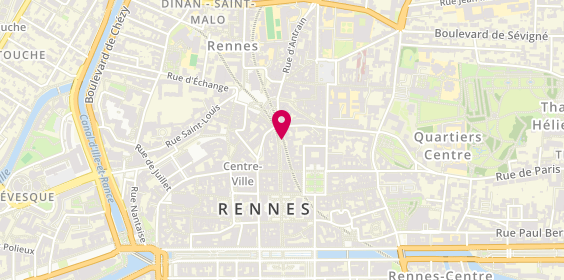 Plan de Centre de Beaute Yves Rocher, 16 Rue le Bastard, 35000 Rennes