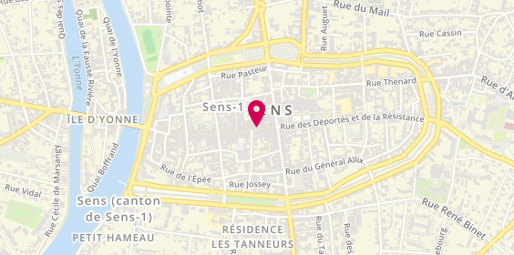 Plan de Centre de Beaute Yves Rocher, 105 Grande Rue, 89100 Sens