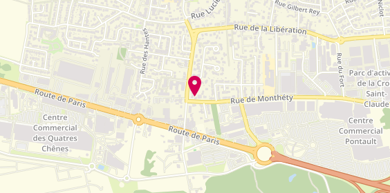 Plan de Centre de Beaute Yves Rocher, 1 Rue de Monthéty, 77340 Pontault-Combault