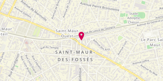 Plan de Passion Beauté, 7 place de la Louvière, 94100 Saint-Maur-des-Fossés