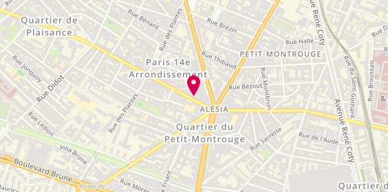 Plan de Marionnaud-Parfumerie, 70 Rue d'Alésia, 75014 Paris