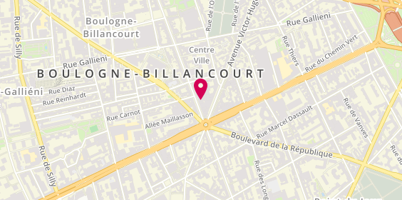Plan de Centre de Beaute Yves Rocher, 183 Boulevard Jean Jaurès, 92100 Boulogne-Billancourt