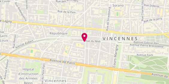 Plan de Yves Rocher, 17 Rue Montreuil, 94300 Vincennes