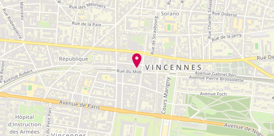 Plan de L'Occitane, 24 Rue du Midi, 94300 Vincennes