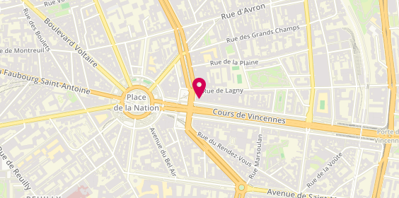 Plan de Centre de Beauté Yves Rocher, 5 Cr de Vincennes, 75020 Paris