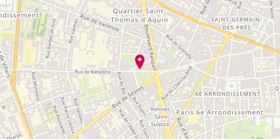 Plan de Clarins, 10 Rue de Babylone, 75007 Paris