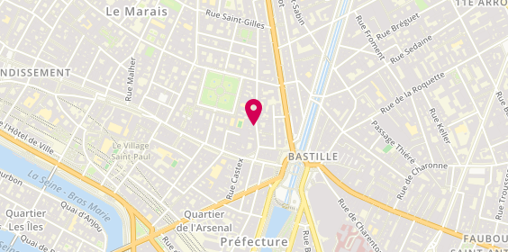 Plan de Maison Jardins d'écrivains, 15 Rue des Tournelles, 75004 Paris
