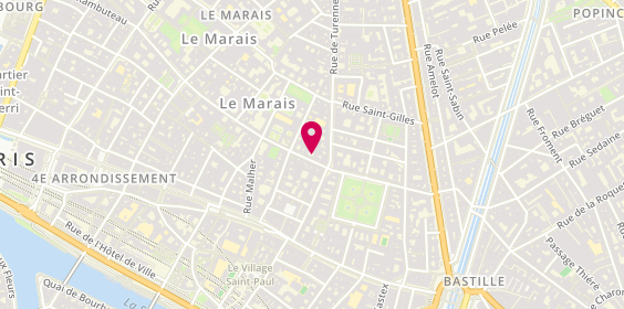 Plan de Diptyque Paris Francs Bourgeois, 8 Rue des Francs Bourgeois, 75003 Paris