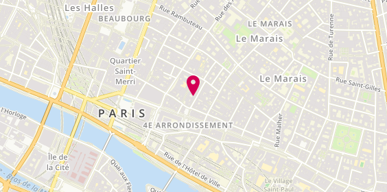 Plan de L'Eau de Cassis, 21 Rue du Bourg Tibourg, 75004 Paris