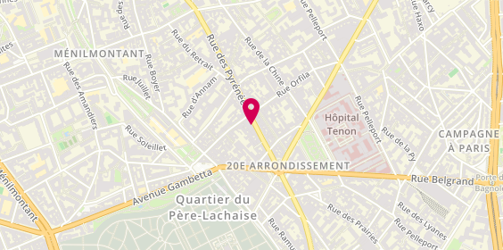 Plan de Marionnaud - Parfumerie & Institut, 255 Rue des Pyrénées, 75020 Paris