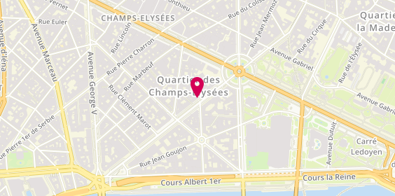 Plan de Holidermie, 51 55 51 Avenue Montaigne, 75008 Paris
