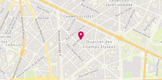 Plan de Reine de Saba, 24 Rue Marbeuf, 75008 Paris