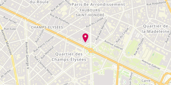 Plan de BELLEVUE PARFUMS - Perfume Manufacturers France, 12/14 Rond-Point des Champs-Élysées Marcel-Dassault, 75008 Paris