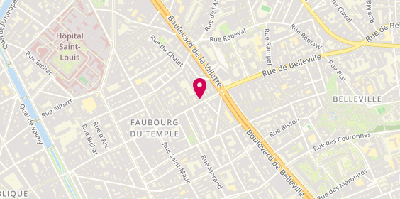 Plan de Akash, 129 Rue du Faubourg du Temple, 75010 Paris