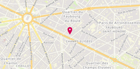 Plan de Centre de Beaute Yves Rocher, 102 avenue des Champs-Élysées, 75008 Paris