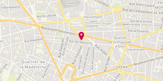 Plan de Marionnaud - Parfumerie & Institut, 33 Rue Tronchet, 75008 Paris