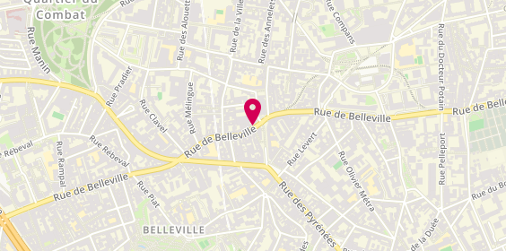 Plan de Centre de Beaute Yves Rocher, 135 Rue de Belleville, 75019 Paris