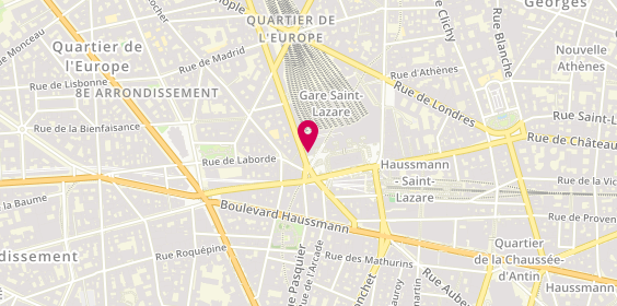 Plan de Centre de Beaute Yves Rocher, Espace Commercial Saint Lazare Paris
1 Cr de Rome, 75008 Paris