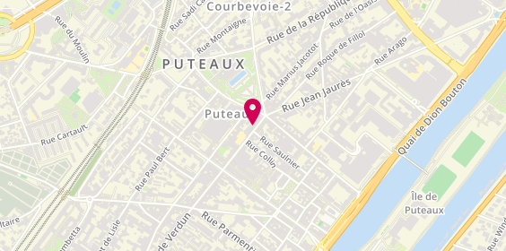 Plan de Centre de Beauté Yves Rocher, 120 Rue Jean Jaurès, 92800 Puteaux