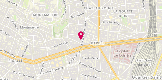 Plan de ABS France Cosmétiques, 9 Rue de Clignancourt, 75018 Paris