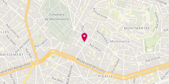 Plan de Centre de Beaute Yves Rocher, 25 Rue Lepic, 75018 Paris