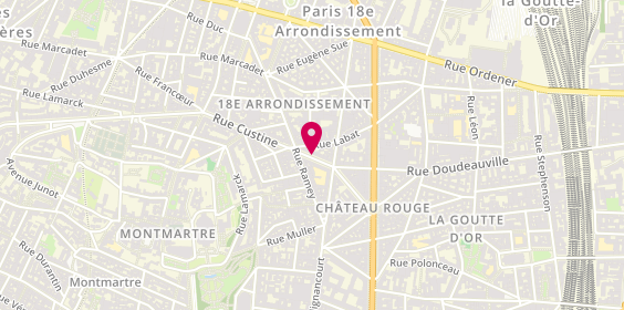 Plan de Glow Beauty Care, 28 Rue Custine, 75018 Paris
