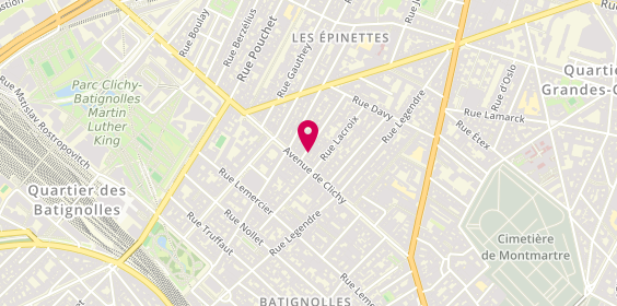Plan de NDOUO Gracia Chantal, 4 Rue Apennins, 75017 Paris