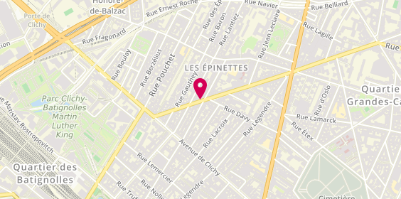Plan de Eleonor B Cosmetiques, 23 Rue Guy Môquet, 75017 Paris