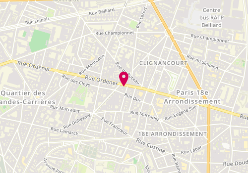 Plan de Marionnaud-Parfumerie, 119 Rue Ordener, 75018 Paris