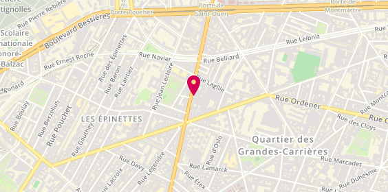 Plan de Tout Pour la Coiffure, 102 Avenue Saint Ouen, 75018 Paris