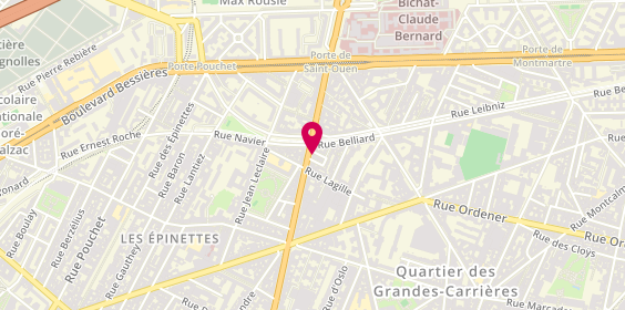 Plan de Marionnaud - Parfumerie & Institut, 124 avenue de Saint-Ouen, 75018 Paris