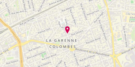 Plan de Nocibé, 9 Rue Voltaire, 92250 La Garenne-Colombes