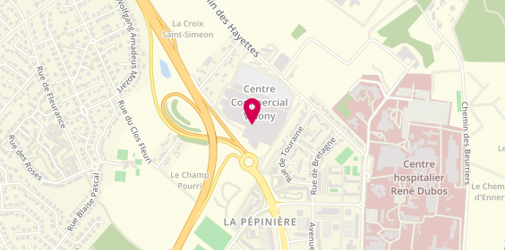 Plan de Centre de Beaute Yves Rocher, 1 Chemin des Hayettes Centre Commercial Leclerc Saint Siméon, 95520 Osny